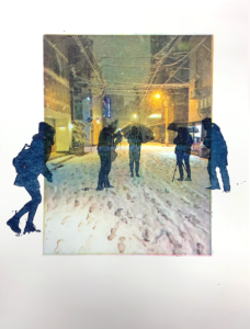 4 color process intaglio and laser-cut acrylic plate print by kat kim
