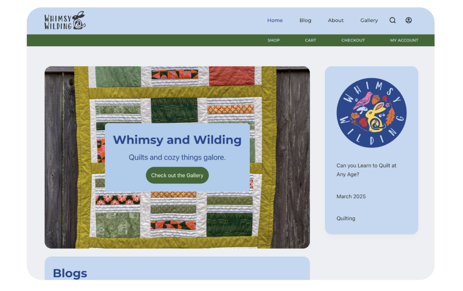 Whimsy & Wilding graphic design and web design featured image